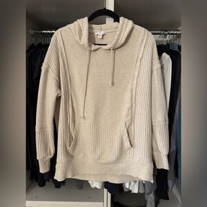 Time and Tru Beige Hooded Sweater